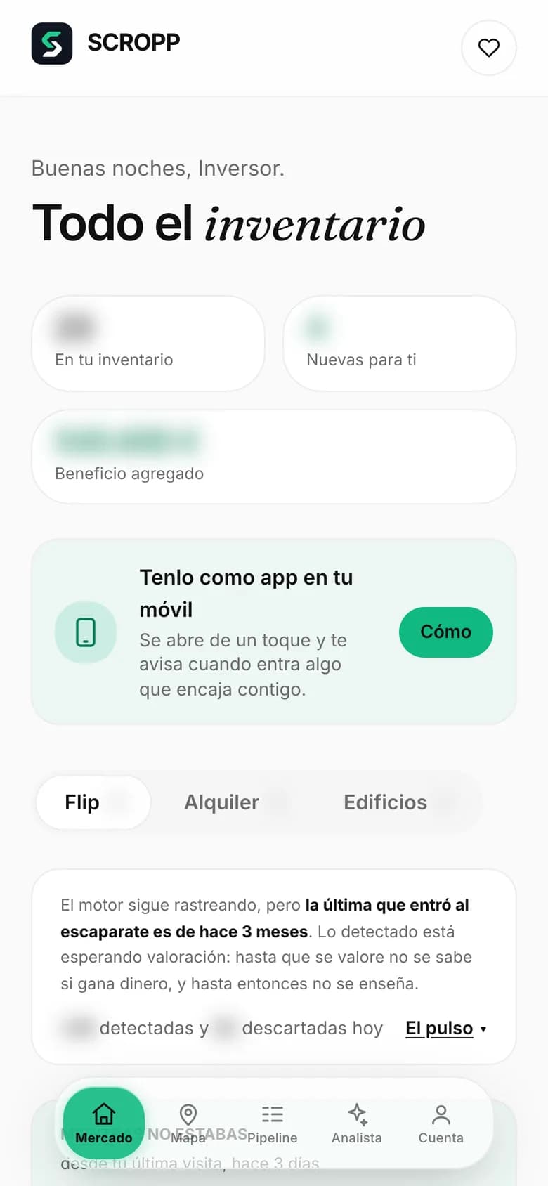 El escaparate en el móvil, en tarjetas con foto y beneficio.